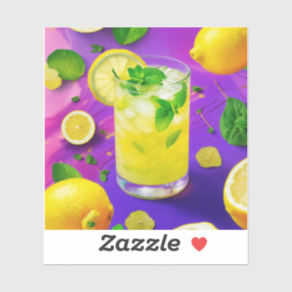 Colourful lemon mocktail
