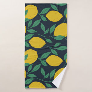 Colourful Lemons: Hand Drawn Vibrance. Bath Towel