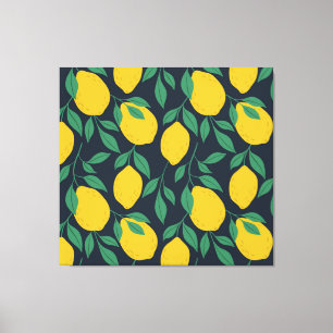 Colourful Lemons: Hand Drawn Vibrance. Canvas Print