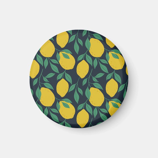 Colourful Lemons: Hand Drawn Vibrance. Magnet (Front)