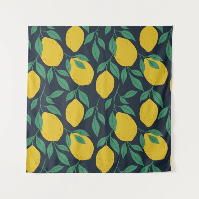 Colourful Lemons: Hand Drawn Vibrance. Tapestry (Front)