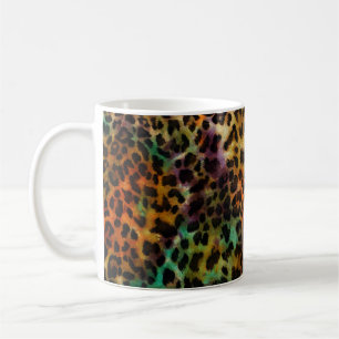 Colourful Leopard: Abstract Vintage Texture Coffee Mug