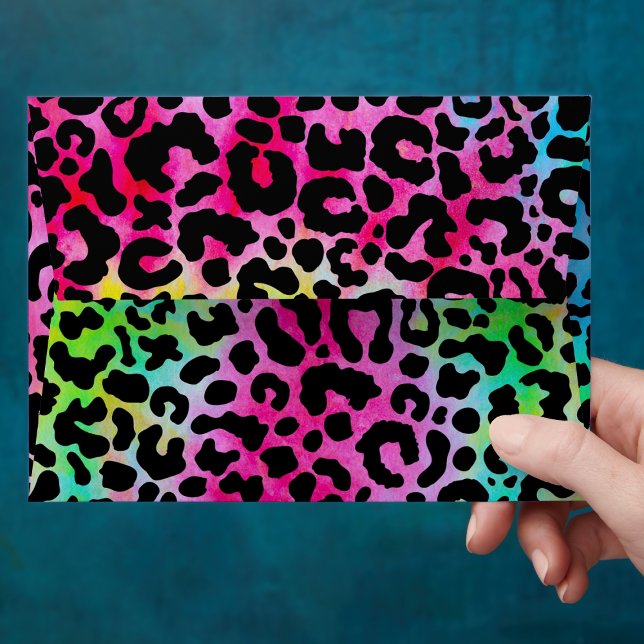 Colourful Leopard Animal Pattern Print Neon  Envelope (Creator Uploaded)