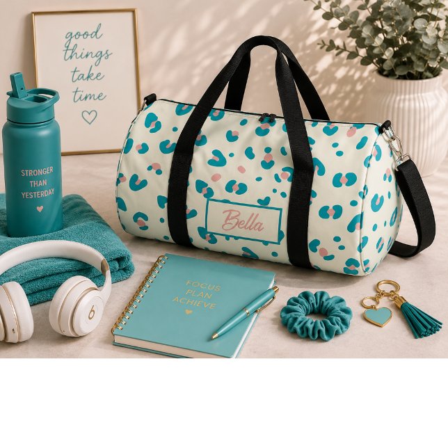 Colourful Leopard Pattern Duffle Bag (Creator Uploaded)