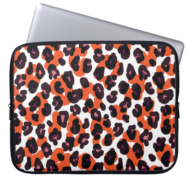 Colourful Leopard Pattern: Seamless Design. Laptop Sleeve (Front)