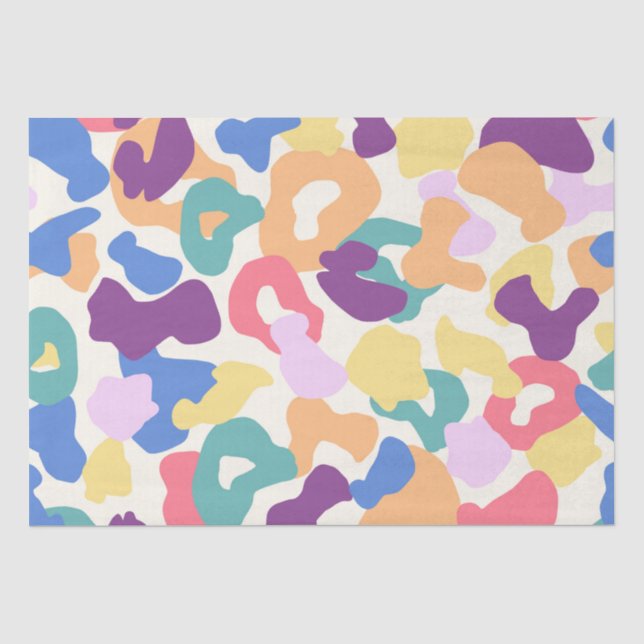 Colourful Leopard Pattern Tissue Paper (Front)
