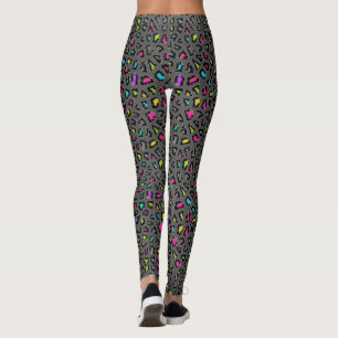 Colourful Leopard Print Leggings
