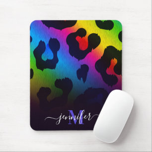 Colourful Leopard Print Mouse Pad