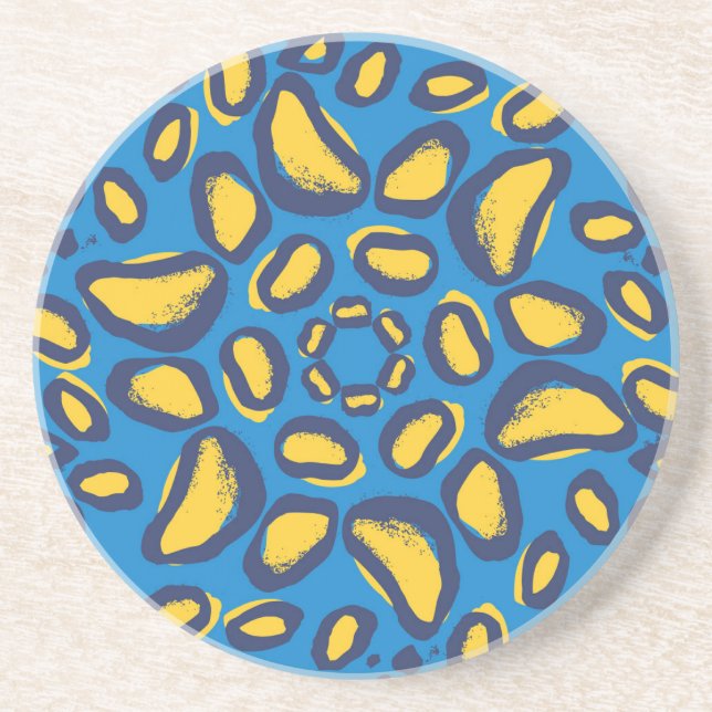 Colourful leopard print, seamless texture. coaster (Front)