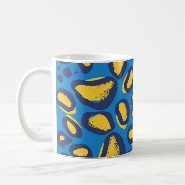 Colourful leopard print, seamless texture. coffee mug (Left)