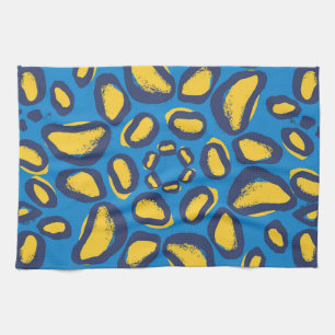 Colourful leopard print, seamless texture. tea towel