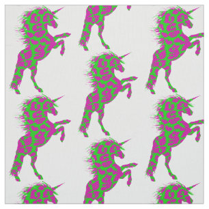 Colourful Leopard Print Unicorn Fabric