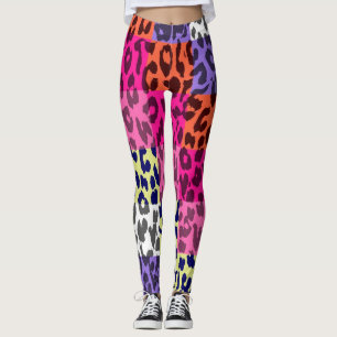 Colourful Leopard Skin Pattern #25 Leggings