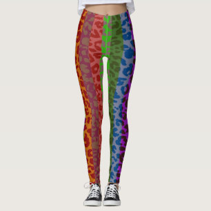 Colourful Leopard Skin Pattern #26 Leggings