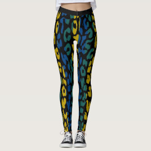 Colourful Leopard Skin Pattern #9 Leggings