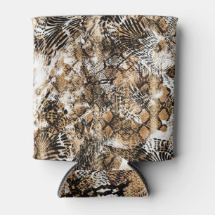 Colourful Leopard Zebra Camouflage Pattern Can Cooler