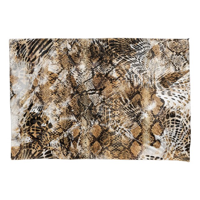 Colourful Leopard Zebra Camouflage Pattern Pillowcase (Front)