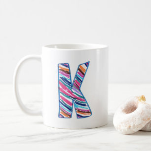 Colourful Letter K as in Kay Coffee Mug