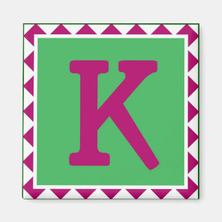 Colourful Letter 'K' - Magnet