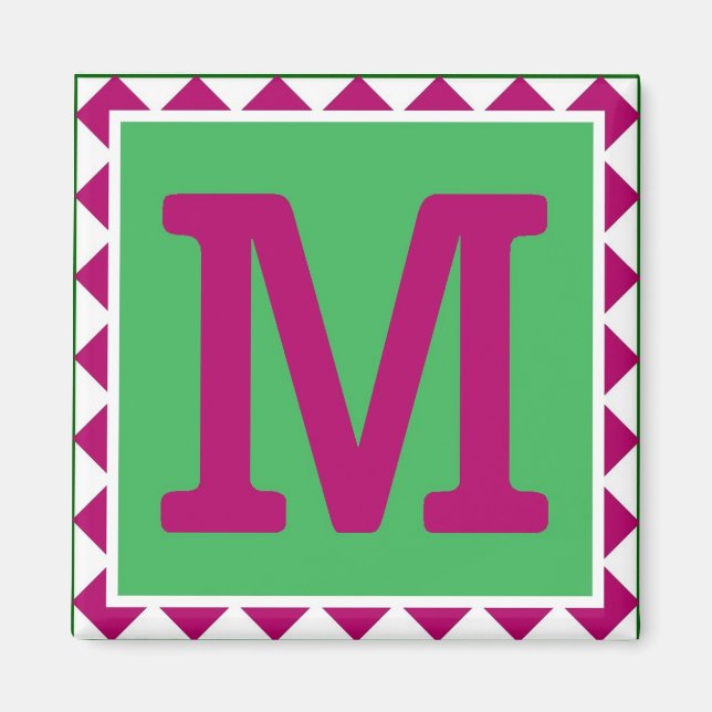 Colourful Letter 'M' - Magnet (Front)
