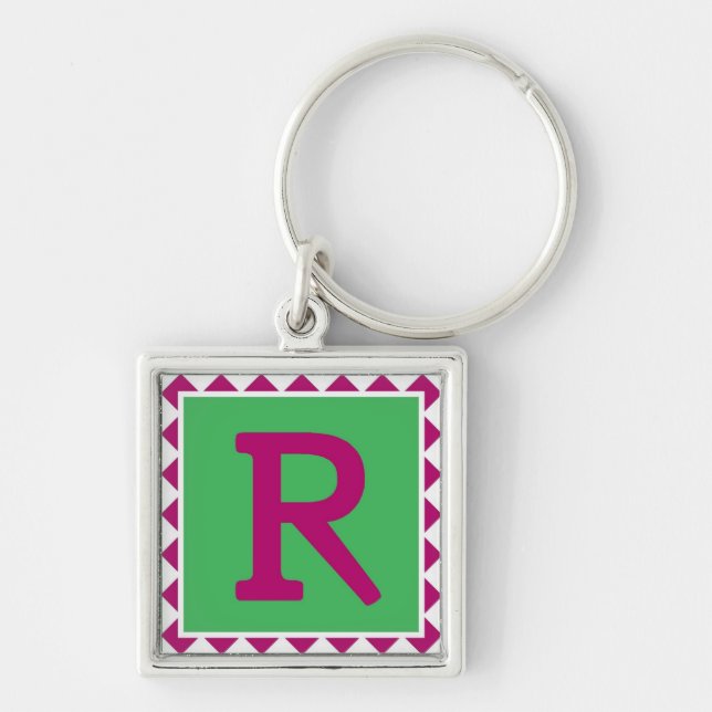 Colourful Letter 'R' - Keychain (Front)