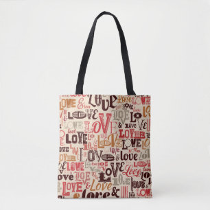 Colourful Letters- Text Design Tote Bag