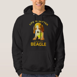 Colourful Life Is Better With A Beagle Puppy Dog Hoodie
