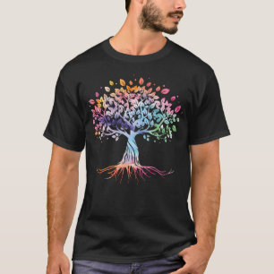 Colourful Life Is Really Good Vintage Unique Tree  T-Shirt