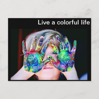 Colourful life postcard