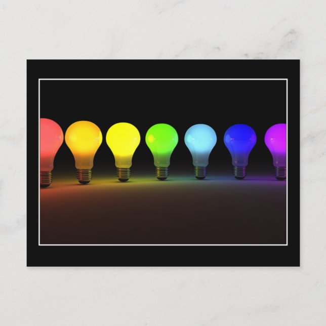 Colourful light bulbs - Postcard (Front)
