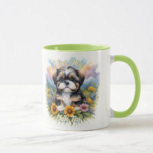 Colourful light Shih Tzu Puppy Mug for Dog Lovers