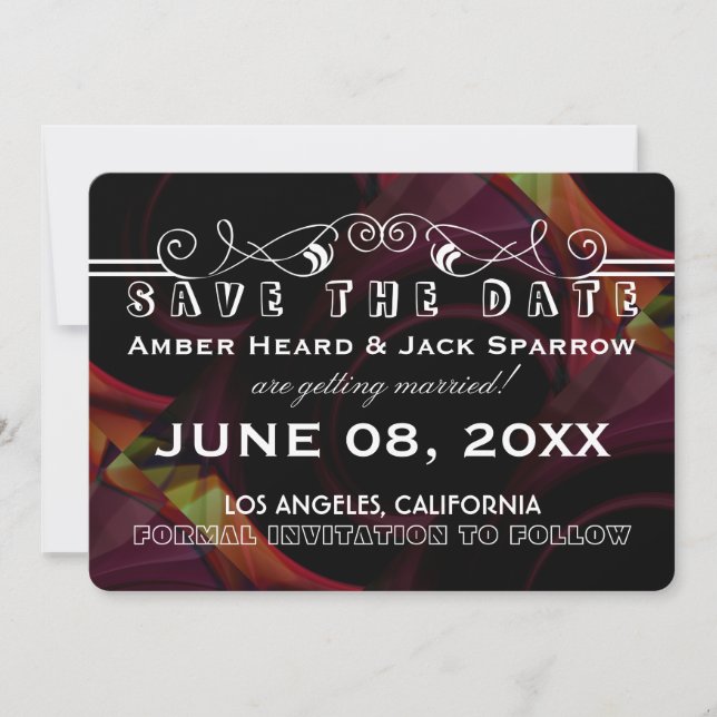 Colourful Light | Wedding Save the Date Cards (Front)