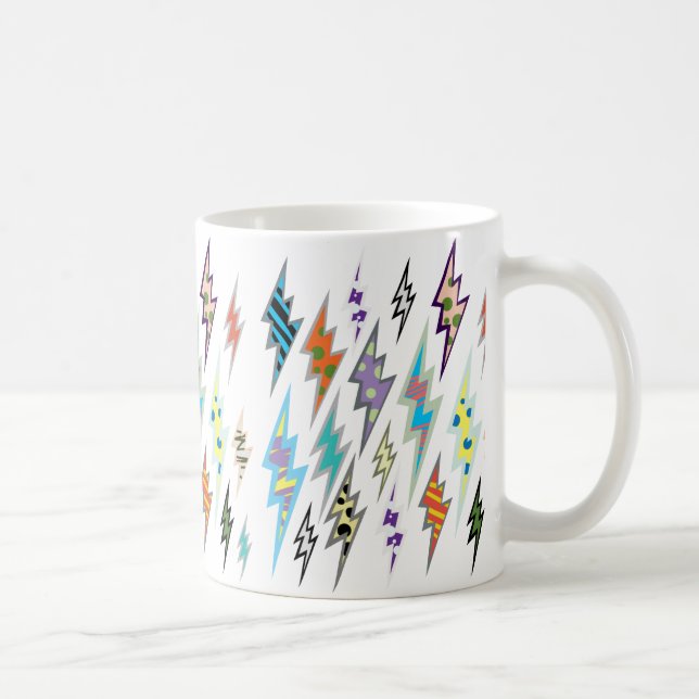 Colourful Lightning Bolt Coffee Mug (Right)