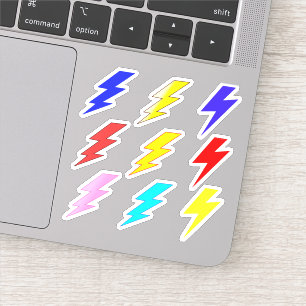 Colourful Lightning Bolt Pack Stickers