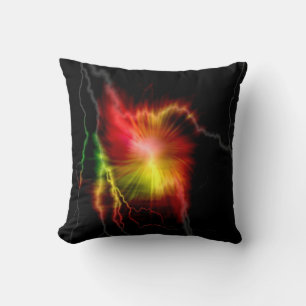 Colourful lightning cushion