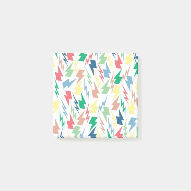 Colourful Lightning Fun Back-to-School Stationery  Post-it Notes (Front)