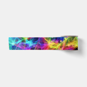 Colourful lights and stars satin ribbon
