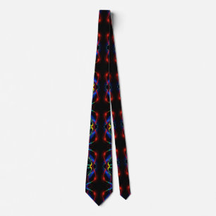 Colourful Lights Black Neck Tie