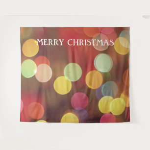 Colourful Lights Christmas Photo Booth Backdrop Tapestry