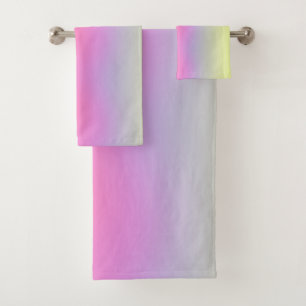 Colourful Lights Gradient Aura Bath Towel Set