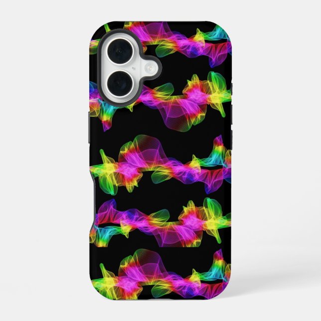 Colourful Lights iPhone 16 Case (Back)