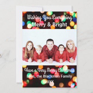 Colourful Lights Photo - Christmas Card