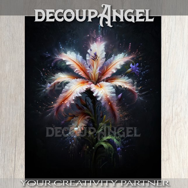 Colourful Lily Decoupage Tissue Paper (Creator Uploaded)