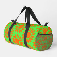 Colourful Lime Green & Orange Slices Pattern