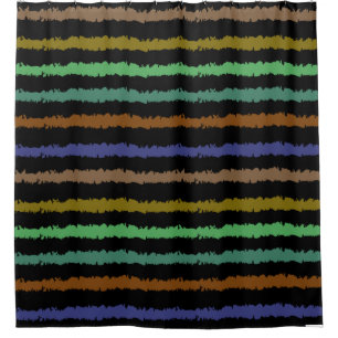 Colourful Line Abstract Pattern Shower Curtain
