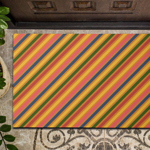 Colourful Line Pattern Doormat