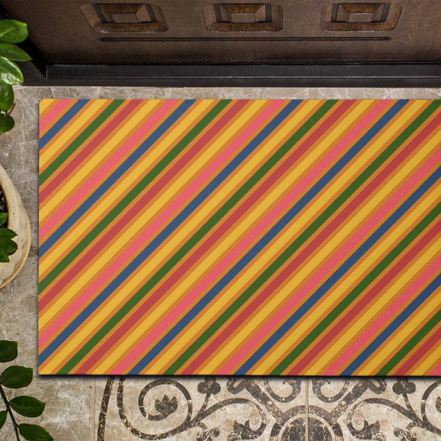 Colourful Line Pattern Doormat (Creator Uploaded)