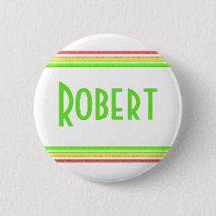 colourful lines 6 cm round badge