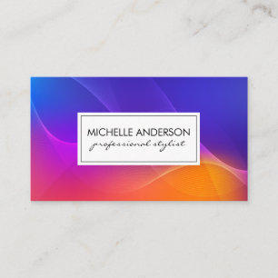 Colourful Lines and Waves Abstract Appointment Card