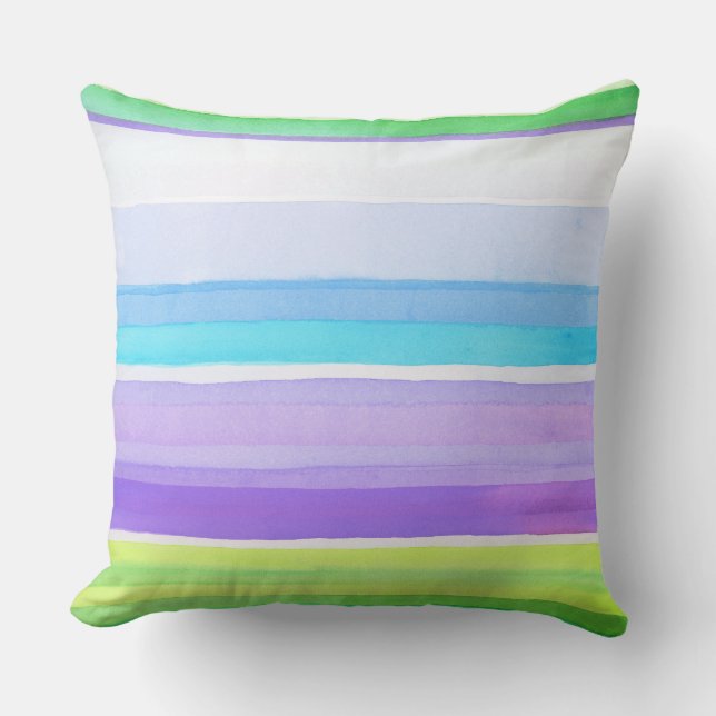 Colourful Lines  Cushion (Front)